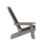 Merrick Lane Riviera Set of 2 Weather Resistant Folding Adirondack Patio Chairs With Vertical Lattice Backs and Comfort Foam Cushions